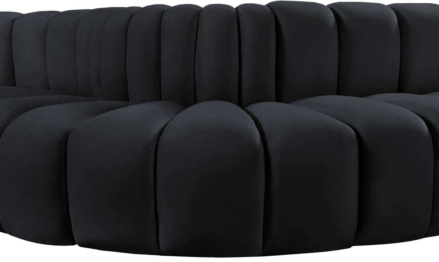 zara black velvet modular sofa s6a