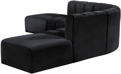 Zara Black Velvet Modular Sofa S6C