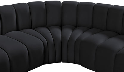 Zara Black Velvet Modular Sofa S7A