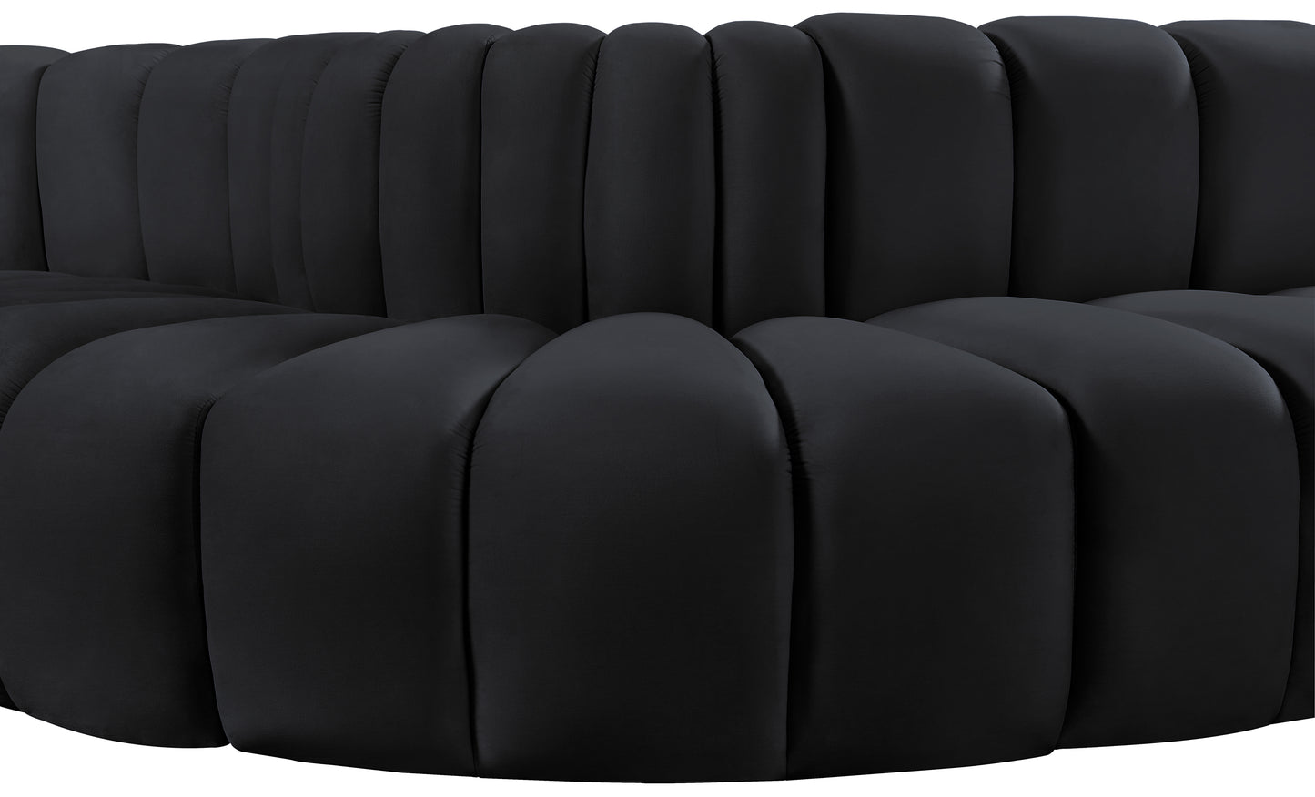 zara black velvet modular sofa s7c