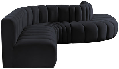 Zara Black Velvet Modular Sofa S7C