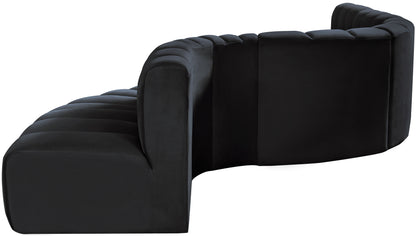 Zara Black Velvet Modular Sofa S7C