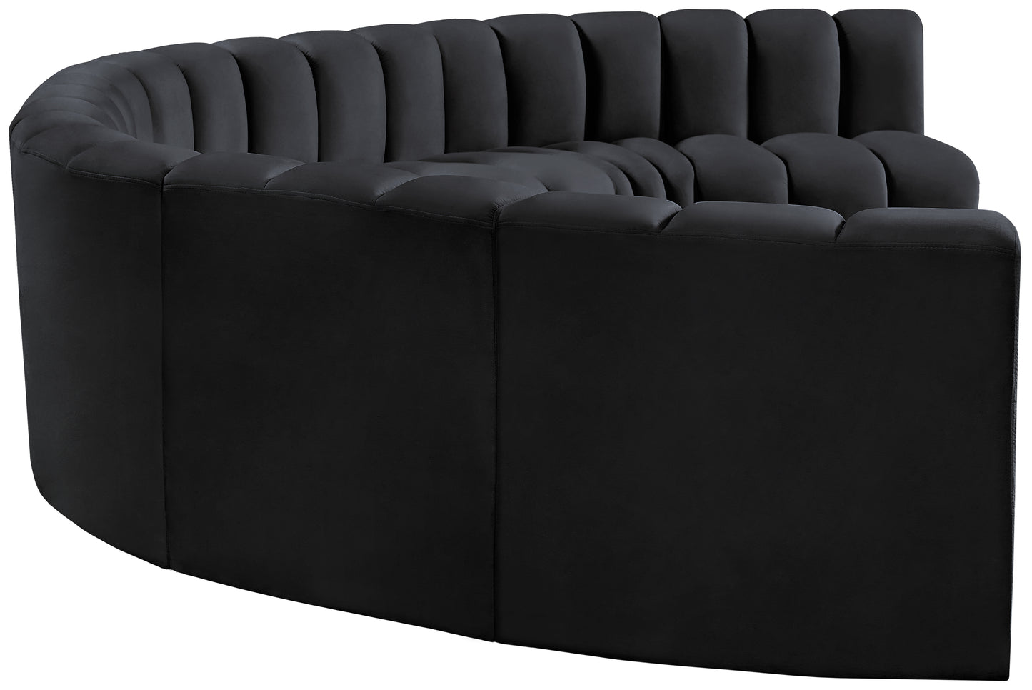 zara black velvet modular sofa s8b