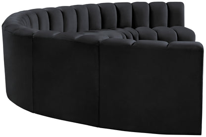 Zara Black Velvet Modular Sofa S8B