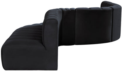 Zara Black Velvet Modular Sofa S8C