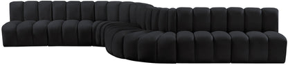 Zara Black Velvet Modular Sofa S8C