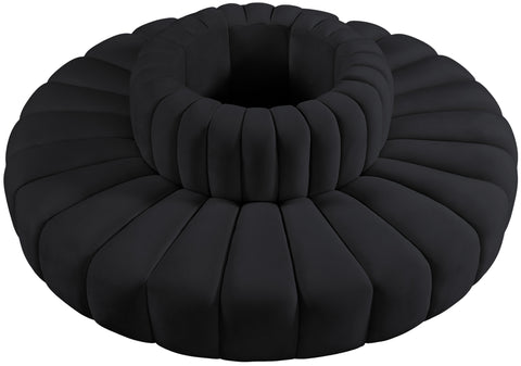 Briar Black 90 Velvet Upholstered Modular Sectional, 8-Piece
