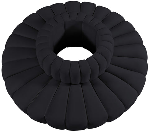 Briar Black 90 Velvet Upholstered Modular Sectional, 8-Piece