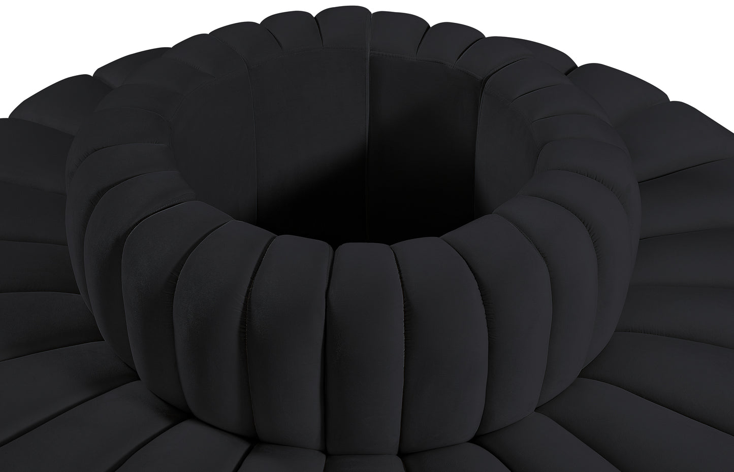 zara black velvet modular sofa s8d