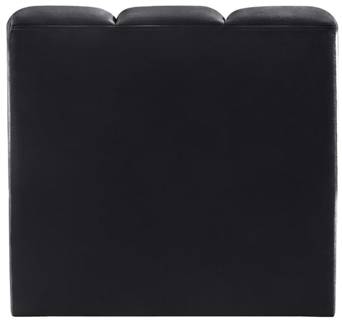 Briar Black Velvet Upholstered Modular Straight Chair, 1 Piece