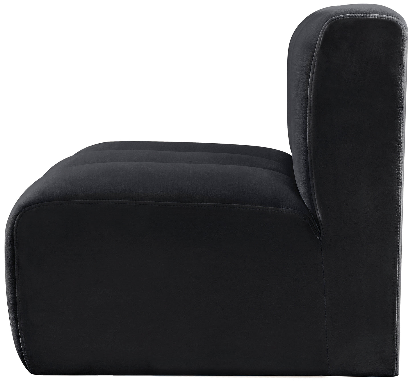 zara black velvet straight chair st