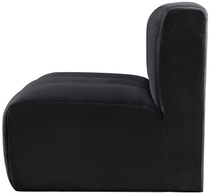 Zara Black Velvet Straight Chair ST