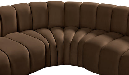 Zara Brown Velvet Modular Sofa S10A