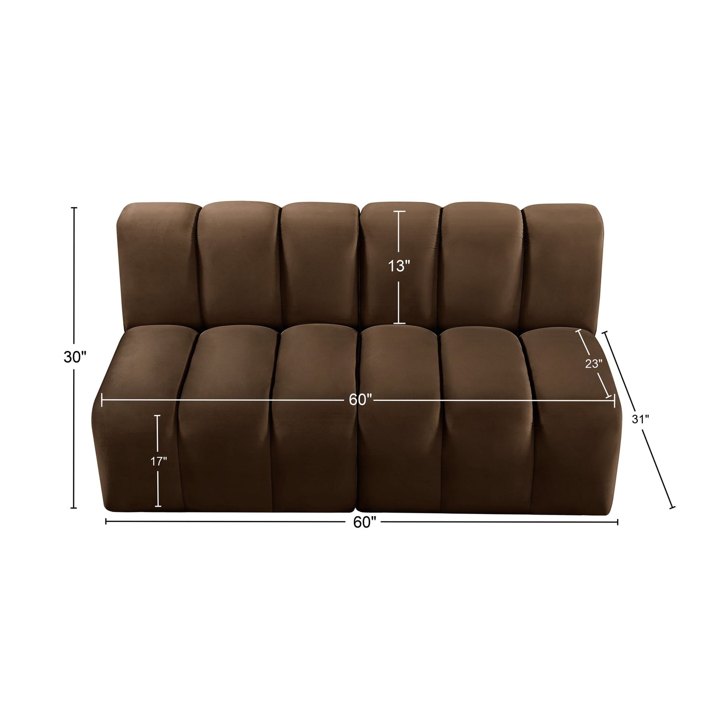 zara brown velvet modular sofa s2a