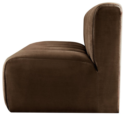 Briar Brown 60 Velvet Upholstered Modular Sectional , 2-Piece (Style 1)