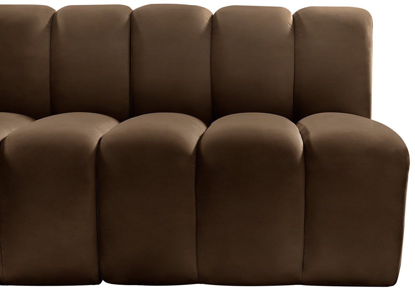 zara brown velvet modular sofa s2a