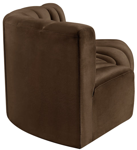 Briar Brown 70 Velvet Upholstered Modular Sectional, 3-Piece