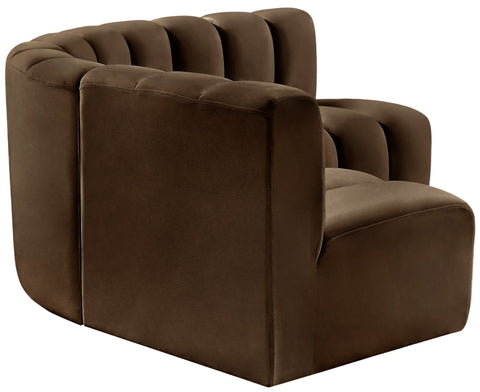 Briar Brown 103 Velvet Upholstered Modular Sectional, 4-Piece