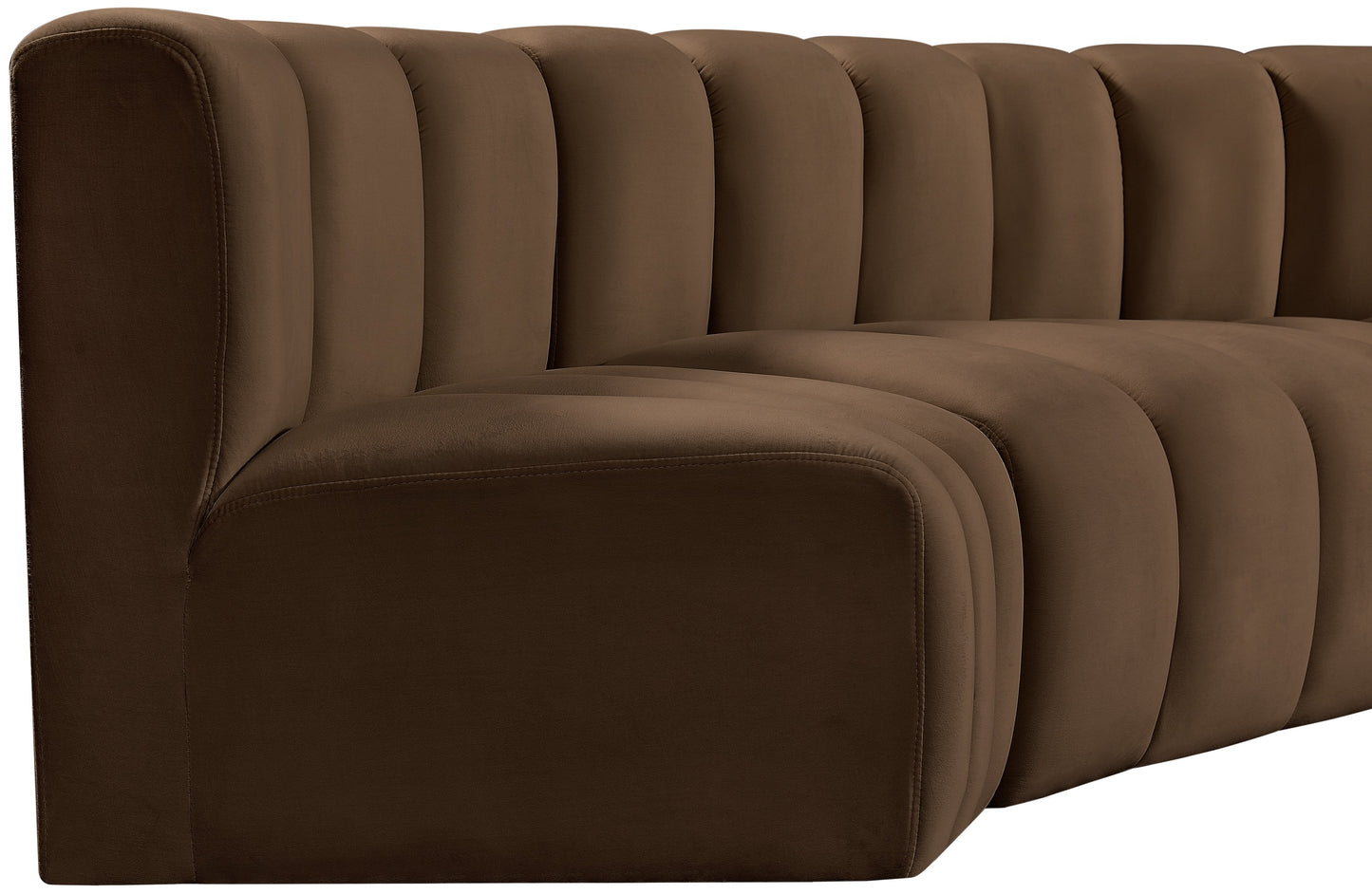 zara brown velvet modular sofa s4b