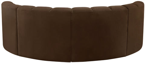Briar Brown 88 Velvet Upholstered Modular Sectional, 4-Piece
