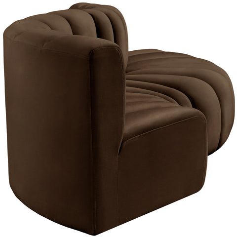 Briar Brown 104 Velvet Upholstered Modular Sectional, 4-Piece