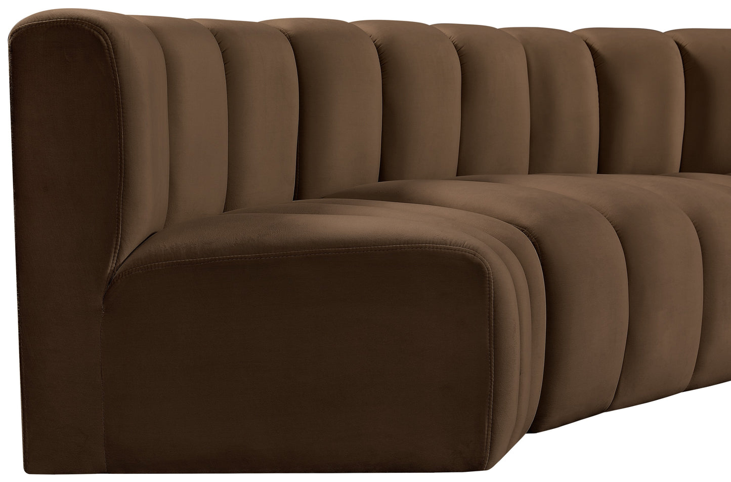 zara brown velvet modular sofa s4d