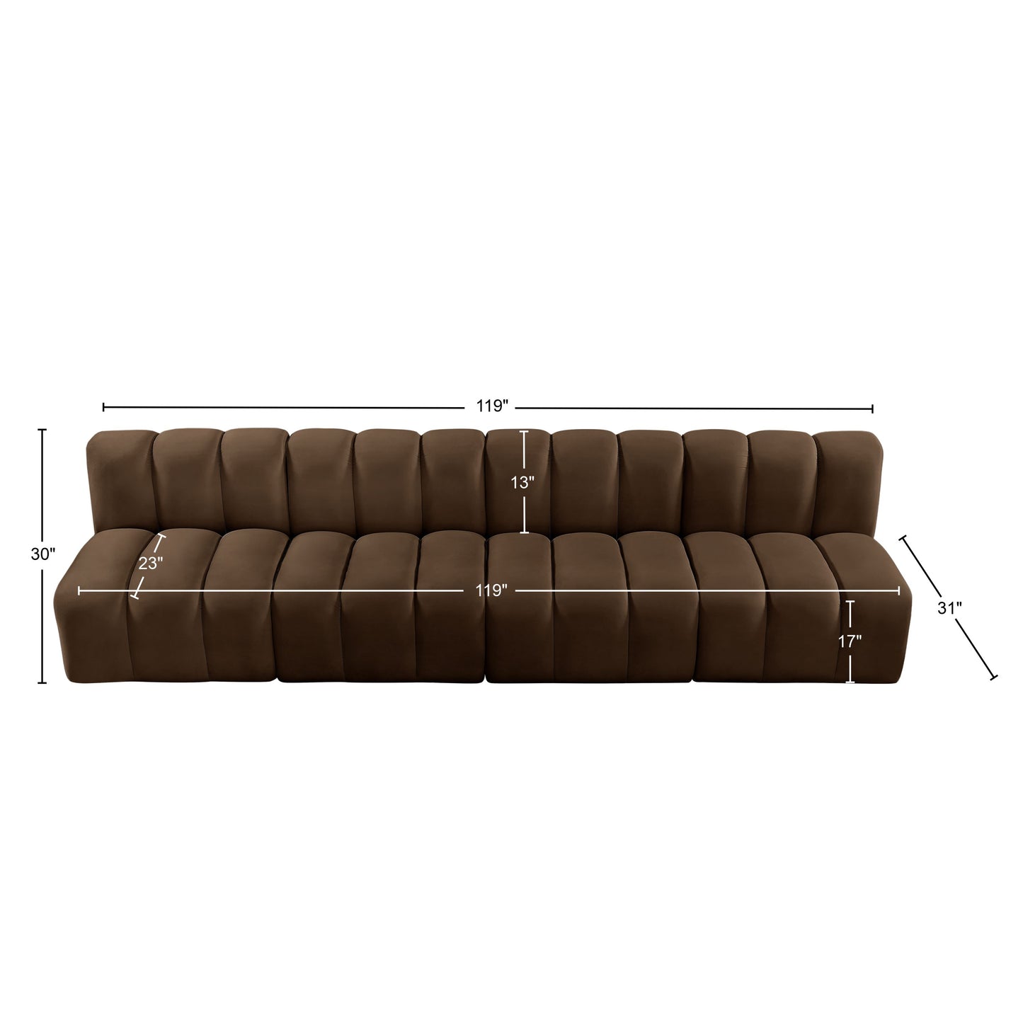 zara brown velvet modular sofa s4e