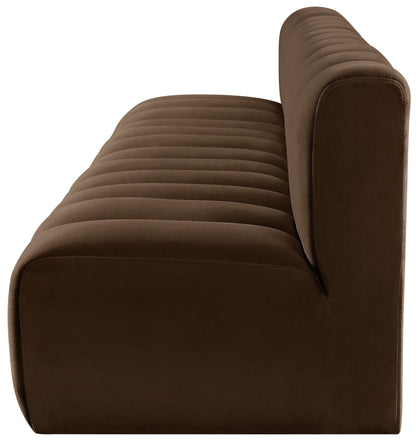 Zara Brown Velvet Modular Sofa S4E