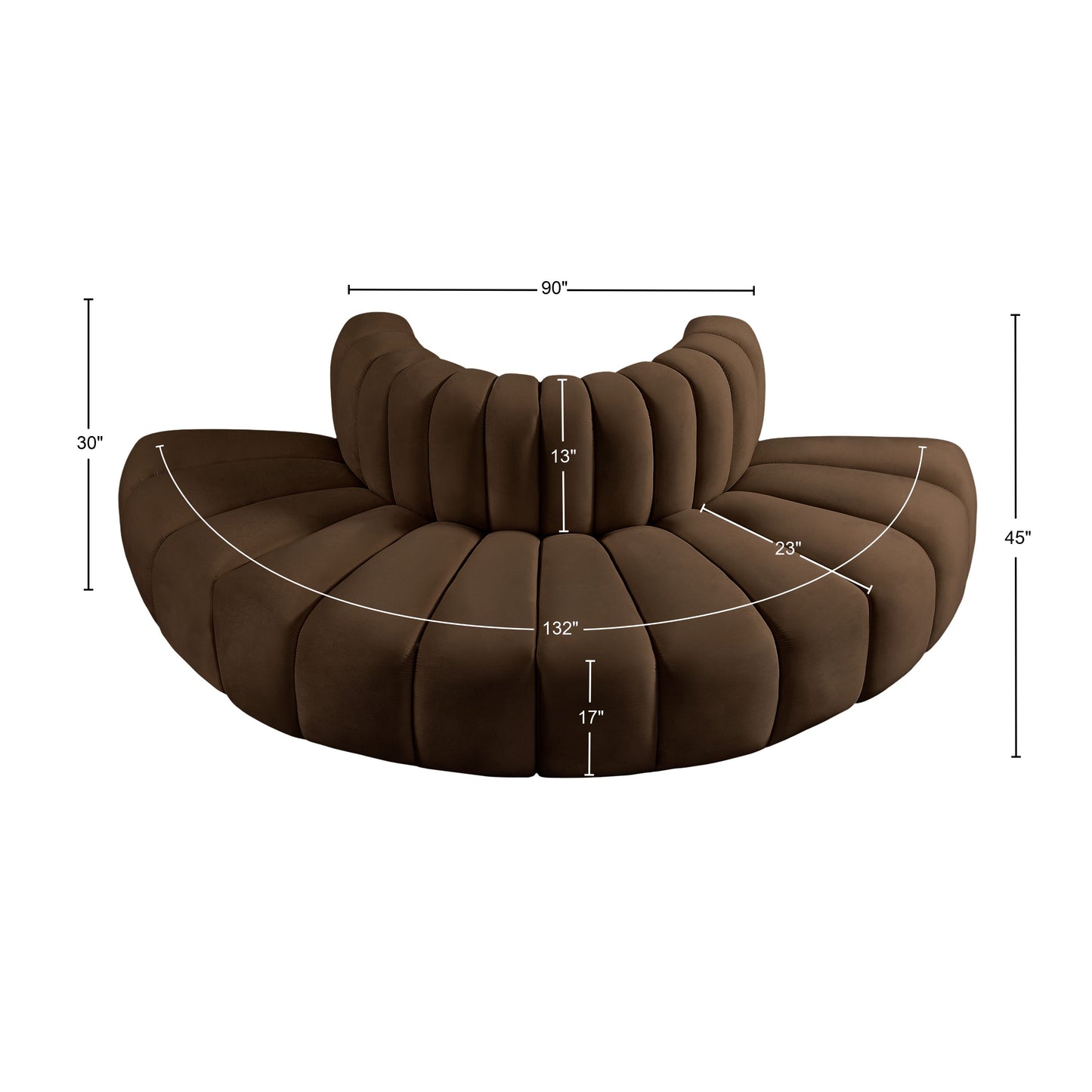 zara brown velvet modular sofa s4g