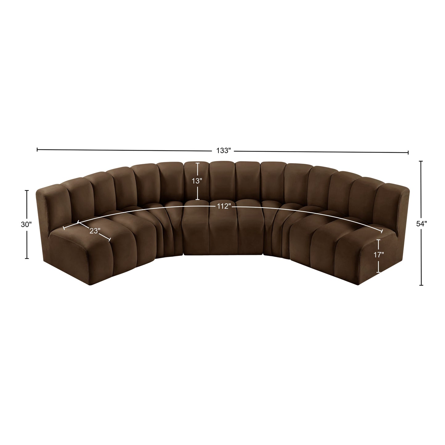 zara brown velvet modular sofa s5a