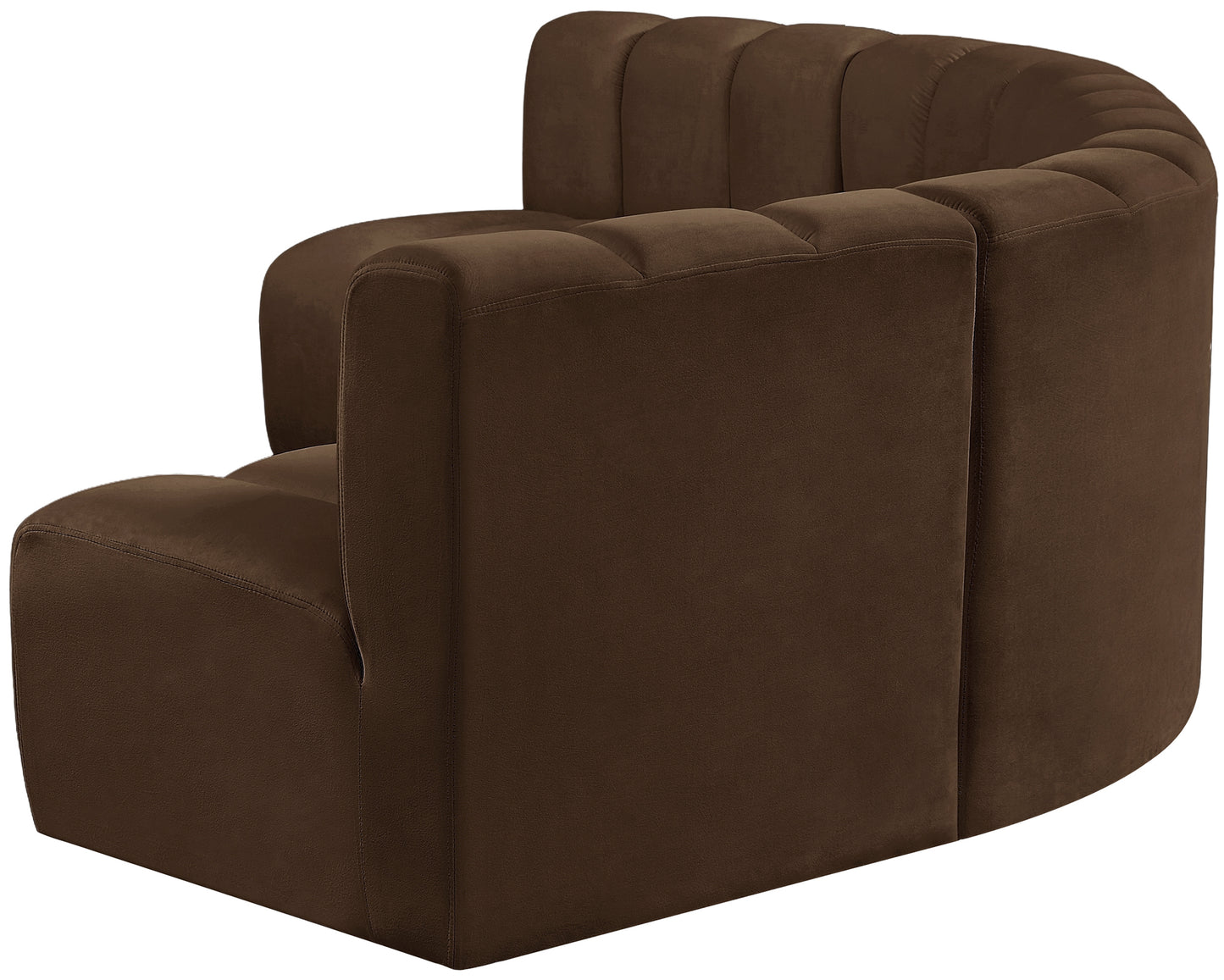 zara brown velvet modular sofa s5a