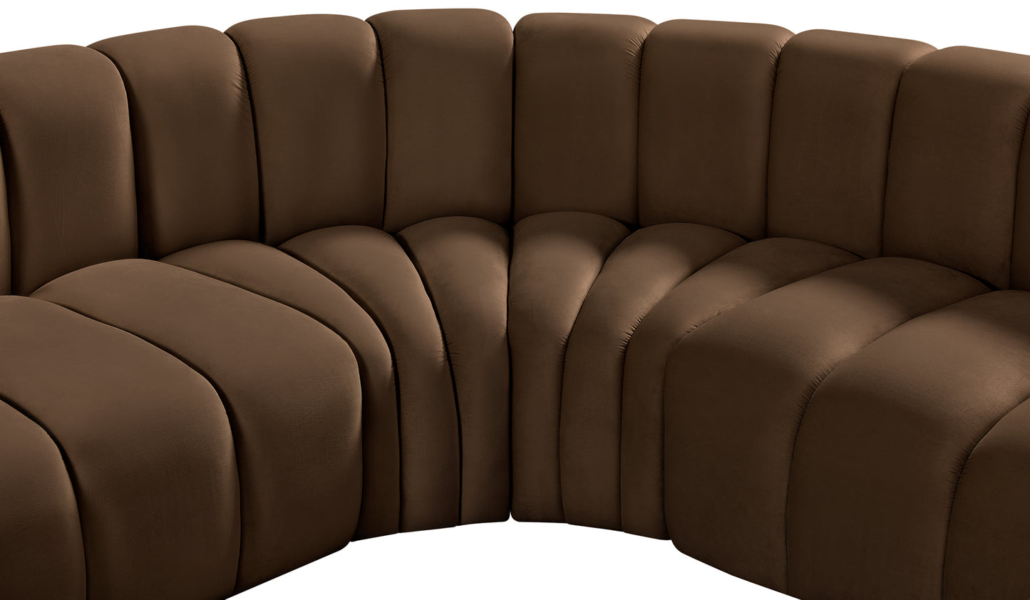 zara brown velvet modular sofa s5a