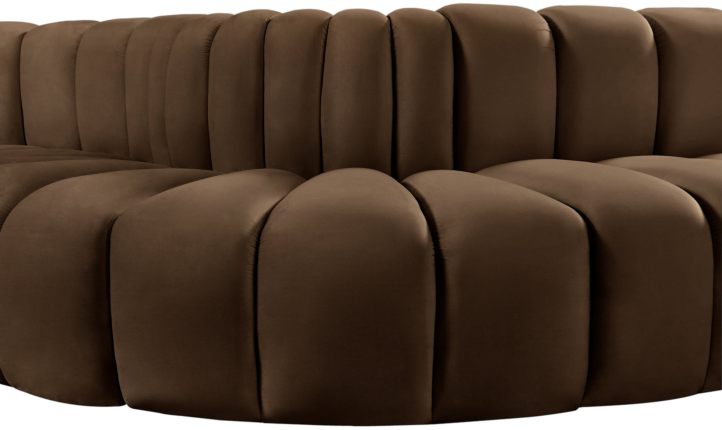 zara brown velvet modular sofa s5b