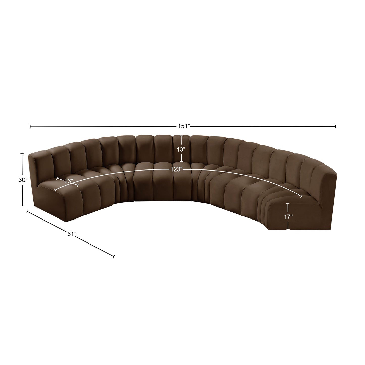 zara brown velvet modular sofa s6b