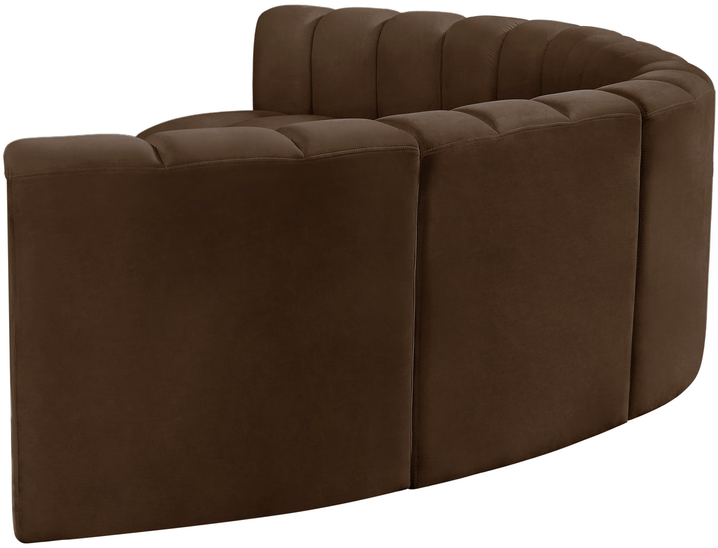 zara brown velvet modular sofa s6b