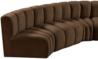 Zara Brown Velvet Modular Sofa S6D