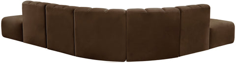 Yara 172" Velvet Upholstered Sectional, 7-Piece