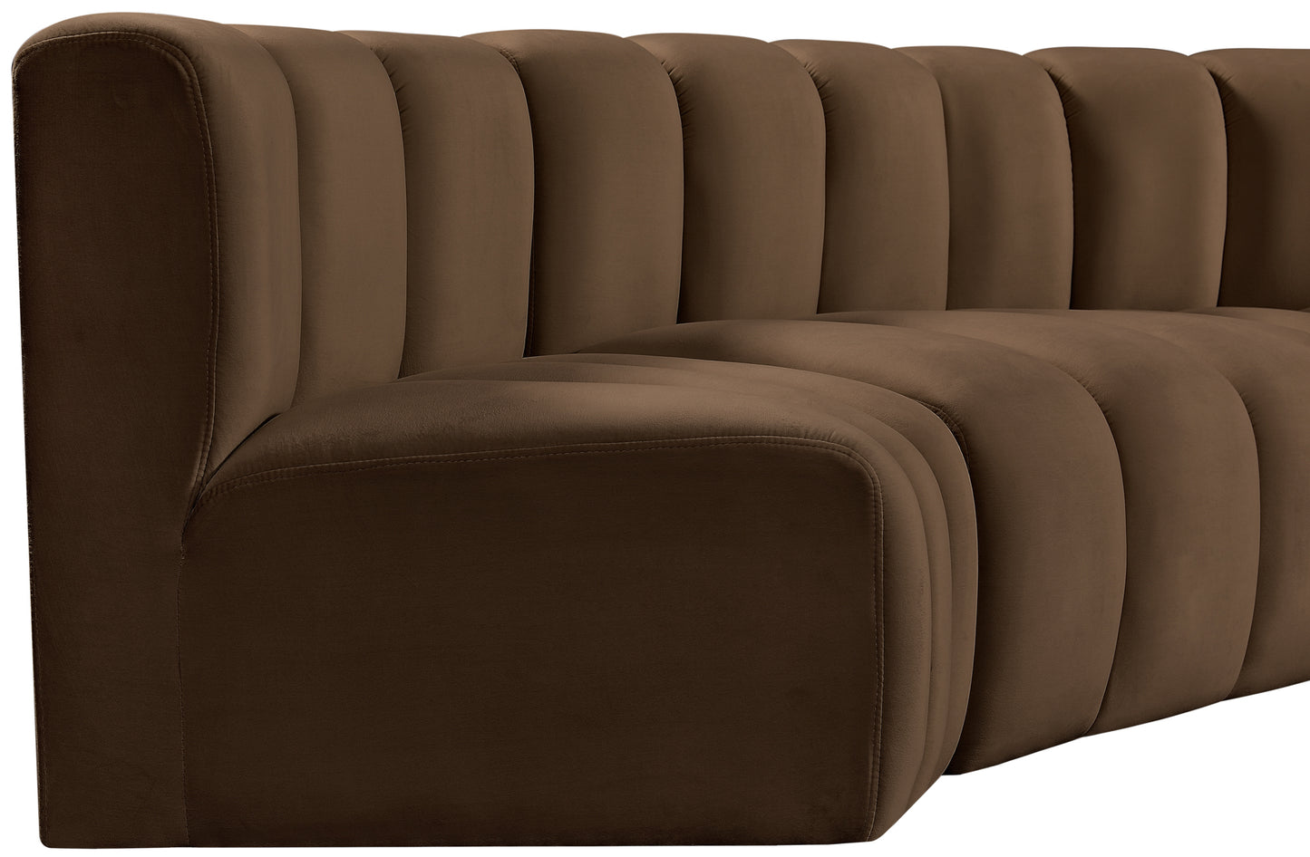 zara brown velvet modular sofa s7c