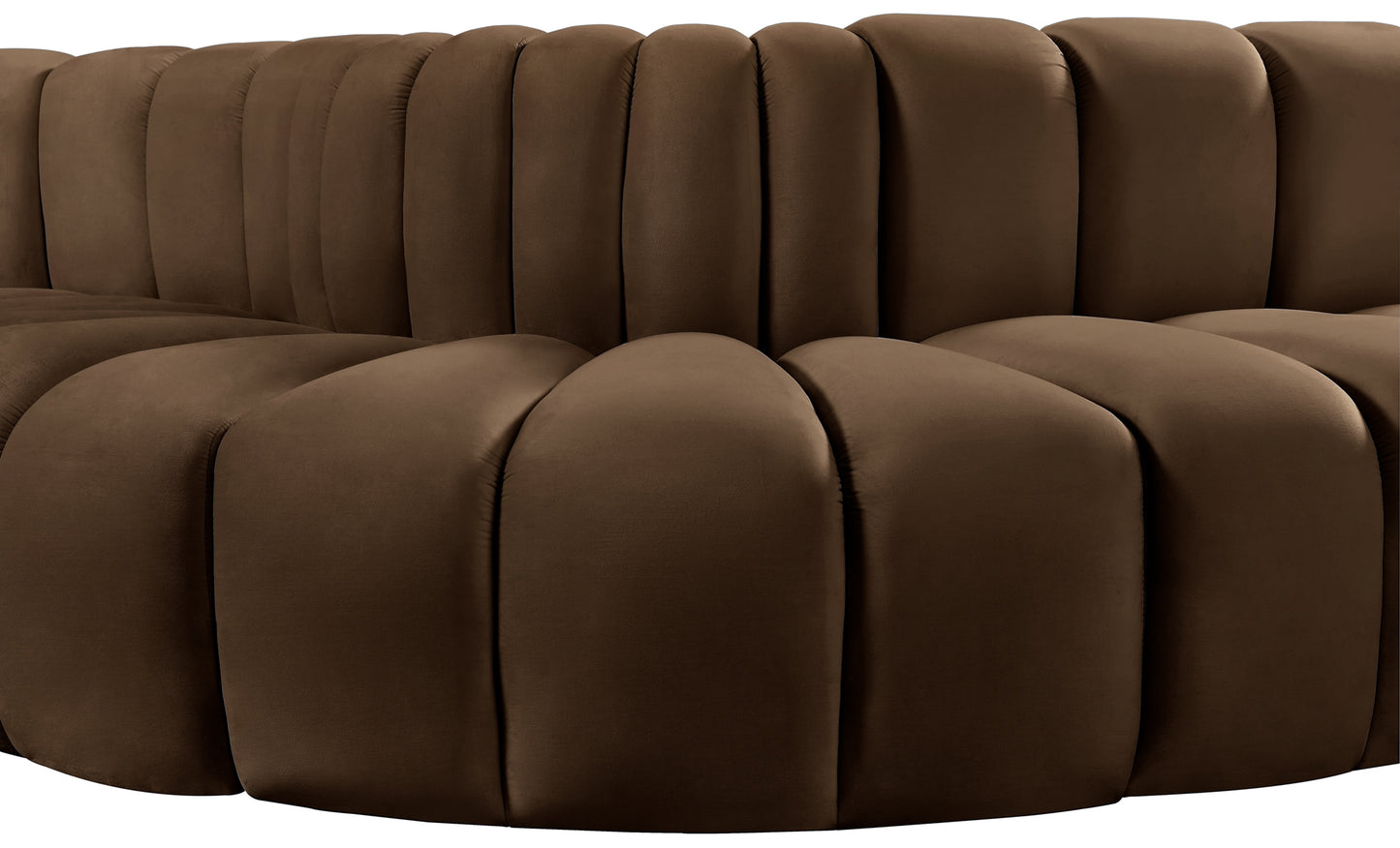 zara brown velvet modular sofa s7c