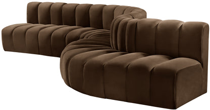 Zara Brown Velvet Modular Sofa S7C