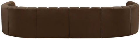 Briar Brown 150 Velvet Upholstered Modular Sectional, 8-Piece