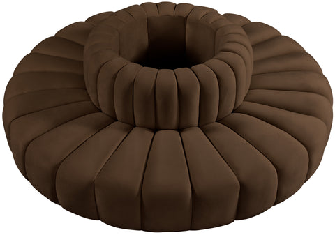 Briar Brown 90 Velvet Upholstered Modular Sectional, 8-Piece