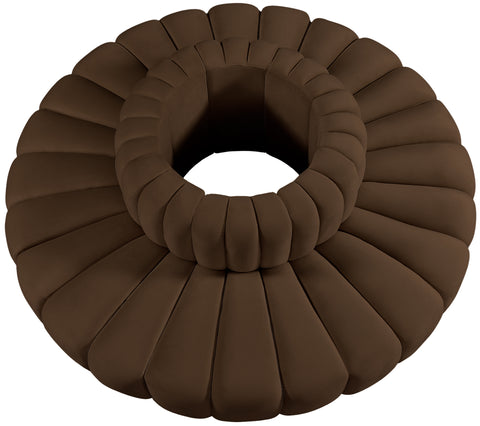 Briar Brown 90 Velvet Upholstered Modular Sectional, 8-Piece