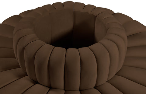 Briar Brown 90 Velvet Upholstered Modular Sectional, 8-Piece