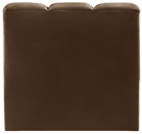 Briar Brown Velvet Upholstered Modular Straight Chair, 1 Piece