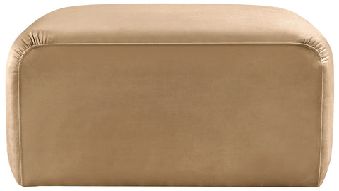 Briar Camel Velvet Upholstered Modular Ottoman, 1 Piece