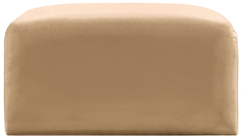 Briar Camel Velvet Upholstered Modular Ottoman, 1 Piece