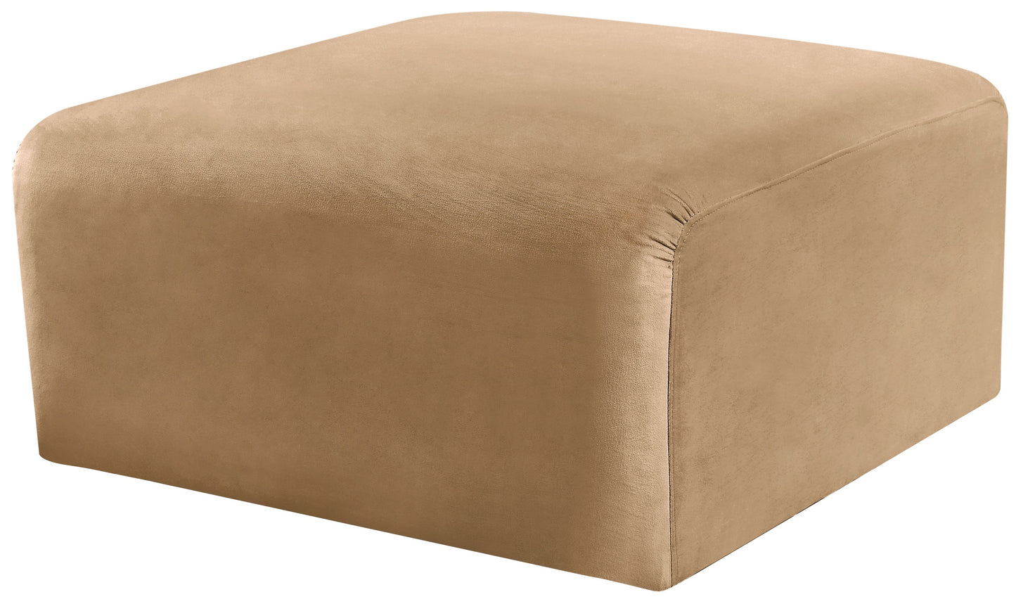 zara camel velvet ottoman ott