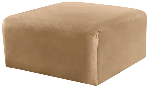 Briar Camel Velvet Upholstered Modular Ottoman, 1 Piece