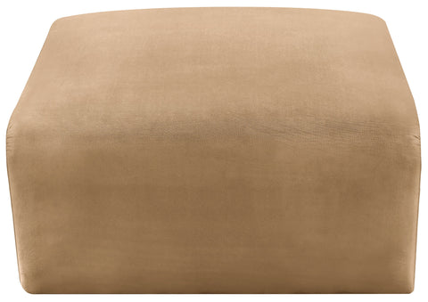 Briar Camel Velvet Upholstered Modular Ottoman, 1 Piece